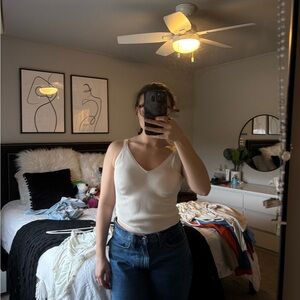 Abercrombie & Fitch Cream Ribbed Knit Tank!